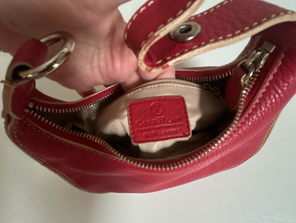 Cole Haan Red Mini Hobo Bag - Picture 5 of 12